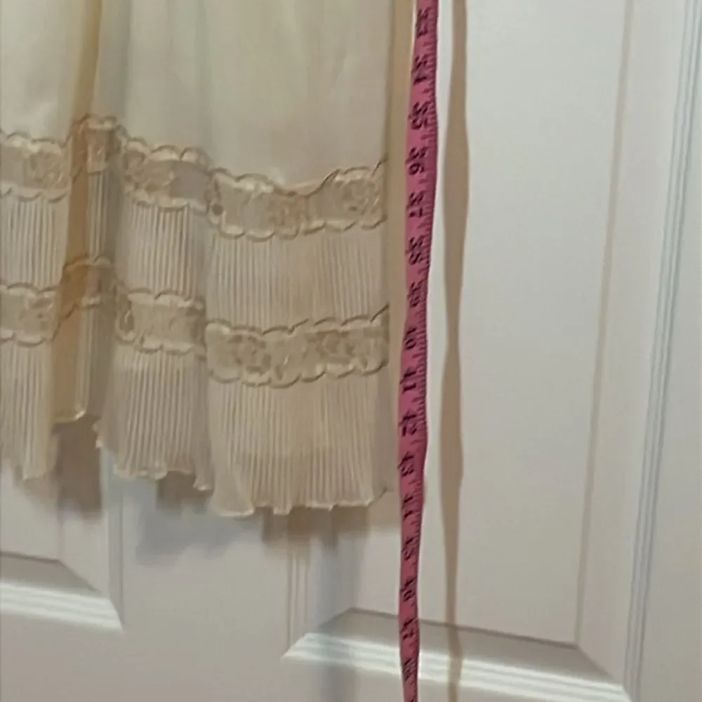 Vintage Nylon Nightgown, aesthetic, Beige, cream, Dress, Slip, Small - Picture 11 of 13